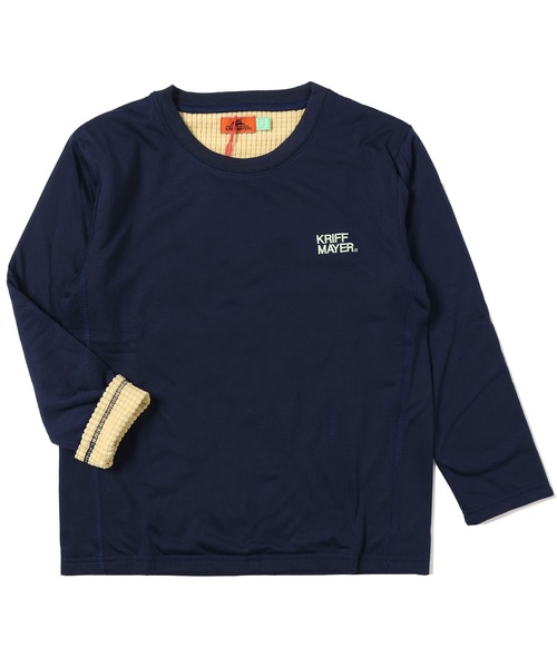 KRIFF MAYER Kid's Collection(クリフメイヤーキッズコレクション)の「裏ブロックフリースぽかぽかTシャツ(Tシャツ/カットソー・キッズ・ブラック/カーキ/グレー/ネイビー・120/130/140/150/160/170)」の4枚目の写真