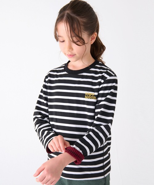 KRIFF MAYER Kid's Collection(クリフメイヤーキッズコレクション)の「裏ブロックフリースぽかぽかTシャツ(Tシャツ/カットソー・キッズ・ブラック/カーキ/グレー/ネイビー・120/130/140/150/160/170)」の8枚目の写真
