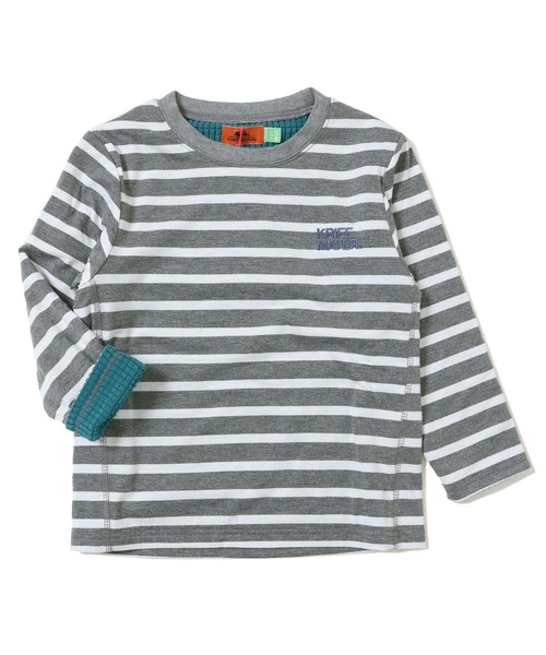KRIFF MAYER Kid's Collection(クリフメイヤーキッズコレクション)の「裏ブロックフリースぽかぽかTシャツ(Tシャツ/カットソー・キッズ・ブラック/カーキ/グレー/ネイビー・120/130/140/150/160/170)」の20枚目の写真