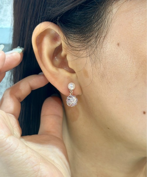 Burner(バーナー)の「【CHI SELECT】パール デザイン ピアス chi-pierce-00514 U【GBT】(ピアス(両耳用)・レディース・ゴールド/シルバー・FREE)」の8枚目の写真
