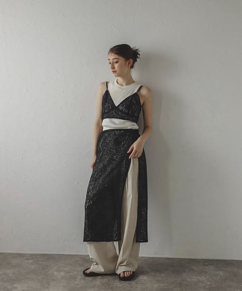 スパークルラップスカート / Sequined Wrap Skirt Sequined Wrap Skirt