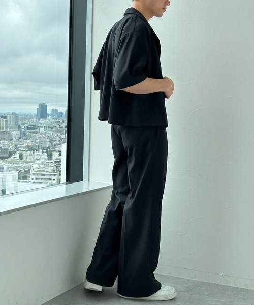 3.3 Field Trip (3.3フィールドトリップ)の「3.3 Field Trip/ワイドスラックスパンツ(スラックス・メンズ・ブラック/グレー・MEDIUM/LARGE)」の4枚目の写真