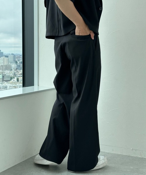 3.3 Field Trip (3.3フィールドトリップ)の「3.3 Field Trip/ワイドスラックスパンツ(スラックス・メンズ・ブラック/グレー・MEDIUM/LARGE)」の6枚目の写真