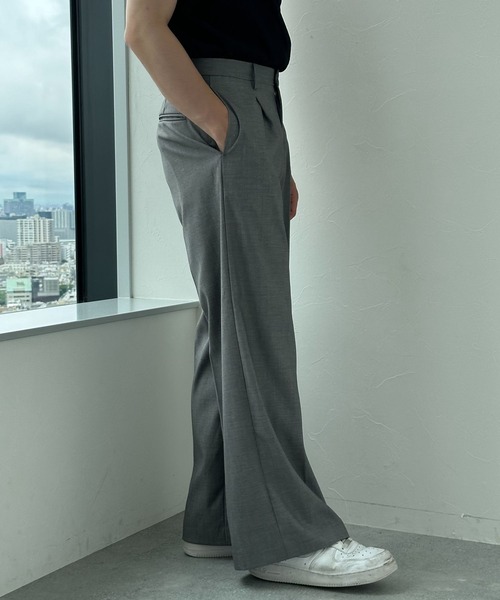3.3 Field Trip (3.3フィールドトリップ)の「3.3 Field Trip/ワイドスラックスパンツ(スラックス・メンズ・ブラック/グレー・MEDIUM/LARGE)」の9枚目の写真