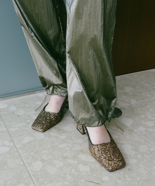 【値下げ】sahara グリッタースリングバックパンプス　Lサイズ sahara グリッタースリングバックパンプスLサイズ
