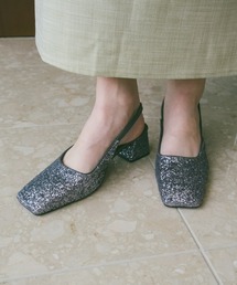 sahara | Glitter Sling Back Pumps/グリッタースリングバックパンプス(パンプス)