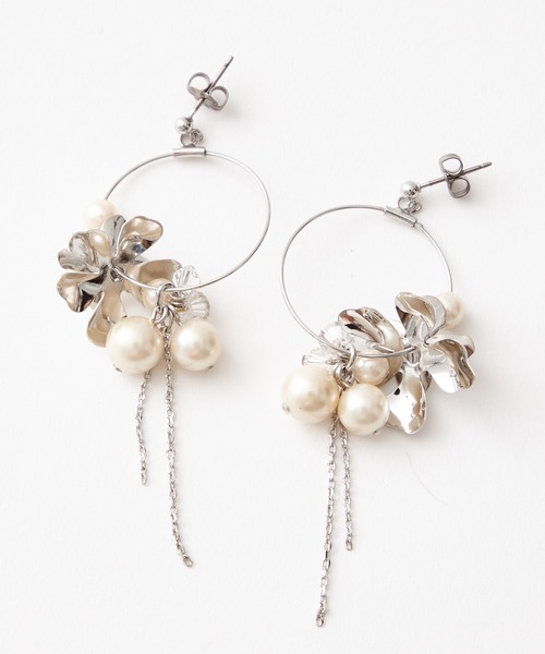 値下げ！e.m.お花ピアス ジルコニアフラワーピアス（ピアス（片耳用））｜e.m.（イーエム