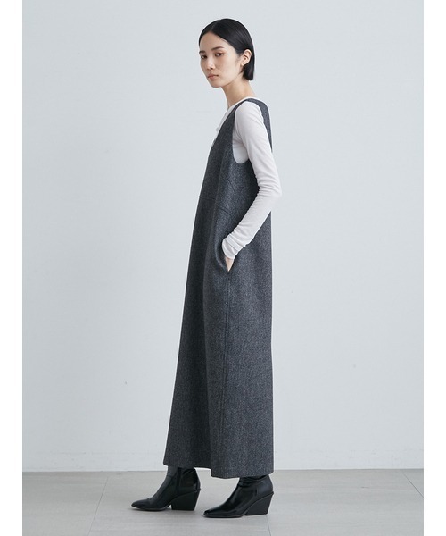 美品✨ マルティニーク ツイードコクーンワンピース グレー MIESROHE（ミースロエ）の「ツイードコクーンOP（ワンピース）」 - WEAR