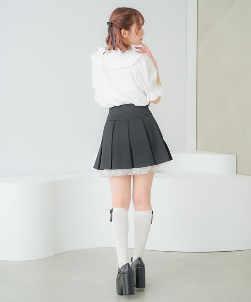 DearMyLoveRose(ディアマイラブローズ)の「トリプルリボンヨークフリルブラウス(シャツ/ブラウス・レディース・ラベンダー/ブラック/ホワイト/ベビーピンク・3L/LL/LARGE/MEDIUM/SMALL)」の12枚目の写真