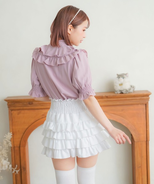 DearMyLoveRose(ディアマイラブローズ)の「トリプルリボンヨークフリルブラウス(シャツ/ブラウス・レディース・ラベンダー/ブラック/ホワイト/ベビーピンク・3L/LL/LARGE/MEDIUM/SMALL)」の18枚目の写真