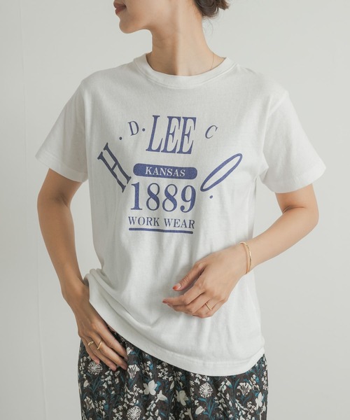 Lee（リー）の「Lee　LOGO HALF-SLEEVE T-SHIRTS（Tシャツ/カットソー・レディース・ホワイト系その他/イエロー系その他・MEDIUM）」の2枚目の写真