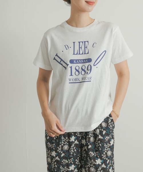 Lee（リー）の「Lee　LOGO HALF-SLEEVE T-SHIRTS（Tシャツ/カットソー・レディース・ホワイト系その他/イエロー系その他・MEDIUM）」の3枚目の写真