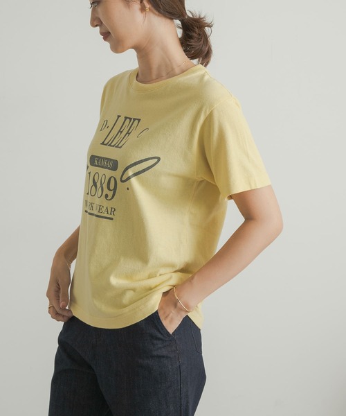 Lee（リー）の「Lee　LOGO HALF-SLEEVE T-SHIRTS（Tシャツ/カットソー・レディース・ホワイト系その他/イエロー系その他・MEDIUM）」の6枚目の写真