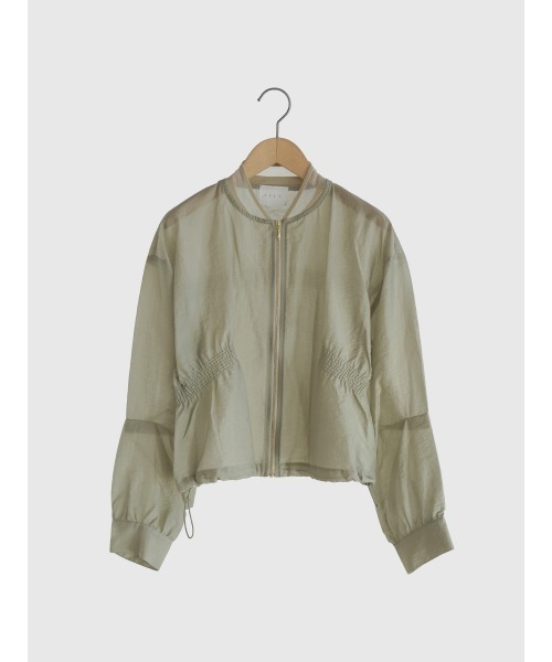 FIKA.(フィーカ)の「Gather sheer blouson(ブルゾン・レディース・ベージュ/カーキ/オフホワイト・MEDIUM)」の21枚目の写真