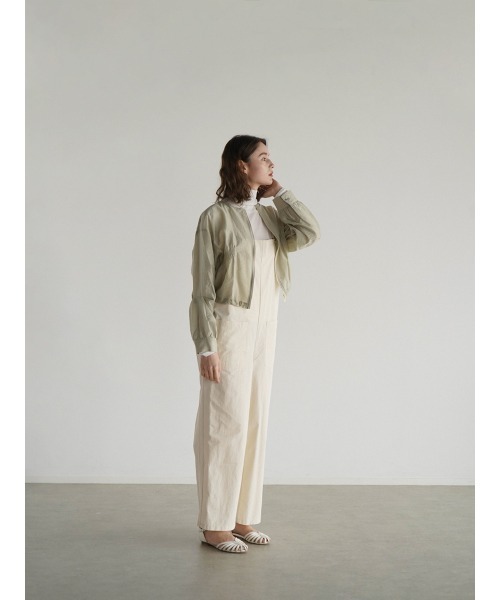 FIKA.(フィーカ)の「Gather sheer blouson(ブルゾン・レディース・ベージュ/カーキ/オフホワイト・MEDIUM)」の20枚目の写真