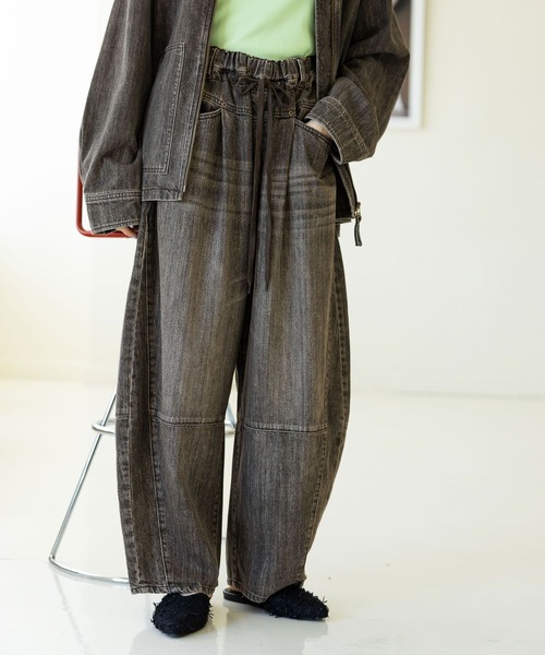 niko and...（ニコアンド）の「オリジナル2WAYリボンミュール（バレエシューズ・レディース・ブラック/イエロー・MEDIUM/LARGE）」の3枚目の写真