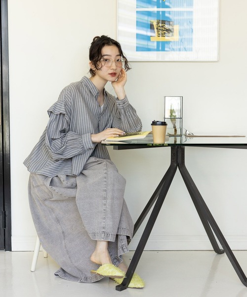 niko and...（ニコアンド）の「オリジナル2WAYリボンミュール（バレエシューズ・レディース・ブラック/イエロー・MEDIUM/LARGE）」の11枚目の写真