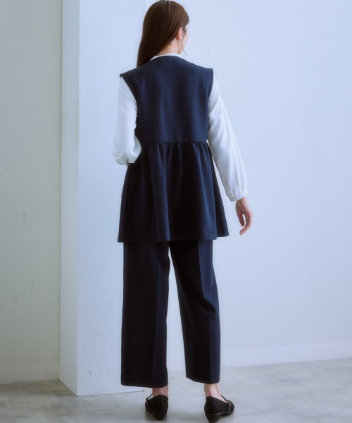 7days Life Styling（セブンデイズライフスタイリング）の「ダブルクロスペプラムジレ（ベスト・レディース・チャコール/ベージュ/ネイビー・LL/L/M/S）」の22枚目の写真