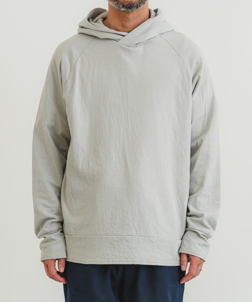 quadro（クオドロ）の「GTⅡ接結ニットプルパーカー（Tシャツ/カットソー・メンズ・ダークブラウン/グレー/オフホワイト/ダークネイビー/ライトグレー・LARGE/MEDIUM）」の14枚目の写真