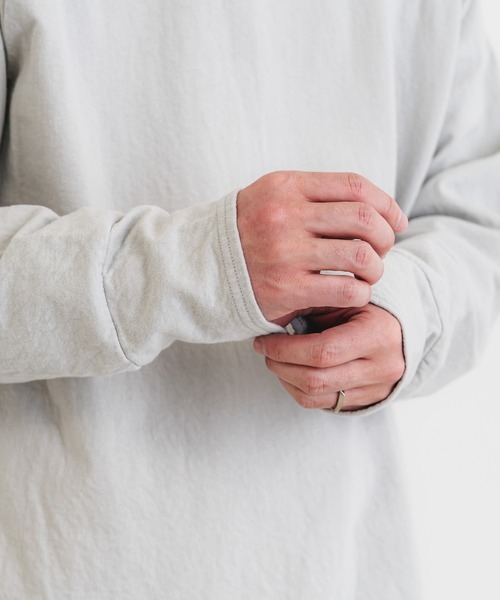 quadro（クオドロ）の「GTⅡ接結ニットプルパーカー（Tシャツ/カットソー・メンズ・ダークブラウン/グレー/オフホワイト/ダークネイビー/ライトグレー・LARGE/MEDIUM）」の11枚目の写真