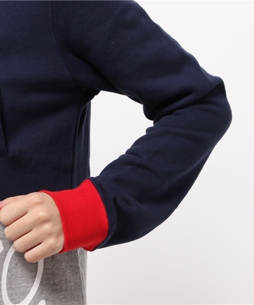 X-girl（エックスガール）の「SPORTY SWEAT DRESS（ワンピース・レディース・グリーン/ネイビー/アッシュ・1/2）」の4枚目の写真