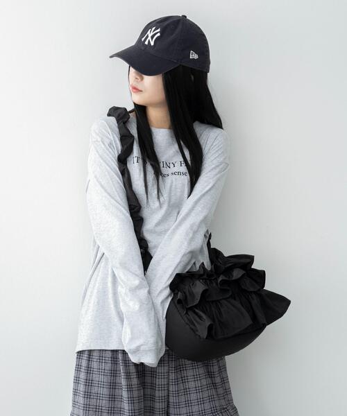 WEGO(ウィゴー)の「WEGO/フリルドロストギャザーショルダー(ショルダーバッグ・レディース・ブラック/ホワイト/ライトグレー・FREE)」の15枚目の写真