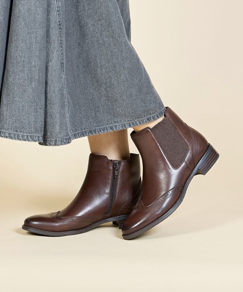 ing(イング)の「トラッドサイドゴアブーツ(ブーツ・レディース・ブラウン/ダークブラウン/ブラック・22.5cm/23cm/23.5cm/24cm/24.5cm)」の8枚目の写真