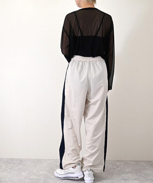 STYLEBLOCK(スタイルブロック)の「TNタフタ2WAYラインパンツ(その他パンツ・レディース・ブラック/ホワイト系その他/ブラウン/ネイビー・M)」の10枚目の写真