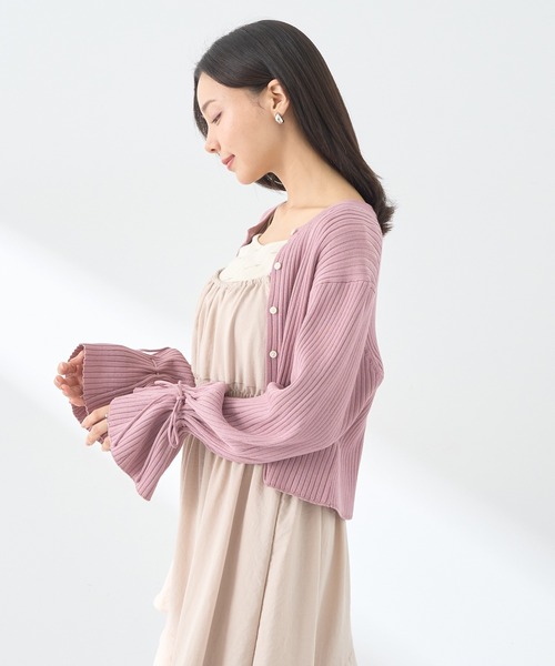 earth music&ecology（アースミュージックアンドエコロジー）の「ラッフルティアードキャミワンピース（ワンピース・レディース・ピンク/ベージュ/ブラック・FREE）」の12枚目の写真