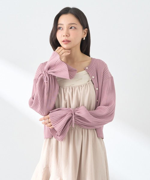 earth music&ecology（アースミュージックアンドエコロジー）の「ラッフルティアードキャミワンピース（ワンピース・レディース・ピンク/ベージュ/ブラック・FREE）」の13枚目の写真