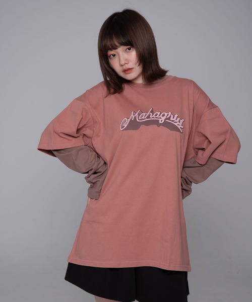 『mahagrid/マハグリッド』 SYMBOL LAYERED LS TEE/シンボルレイヤード長袖Ｔシャツ（Tシャツ/カットソー）｜MAHAGRID（マハグリッド）