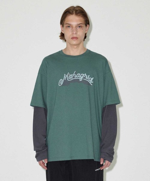 『mahagrid/マハグリッド』 SYMBOL LAYERED LS TEE/シンボルレイヤード長袖Ｔシャツ（Tシャツ/カットソー）｜MAHAGRID（マハグリッド）
