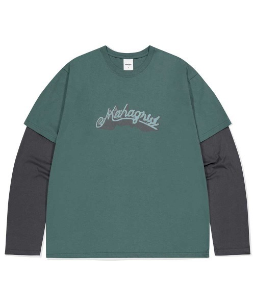 『mahagrid/マハグリッド』 SYMBOL LAYERED LS TEE/シンボルレイヤード長袖Ｔシャツ（Tシャツ/カットソー）｜MAHAGRID（マハグリッド）