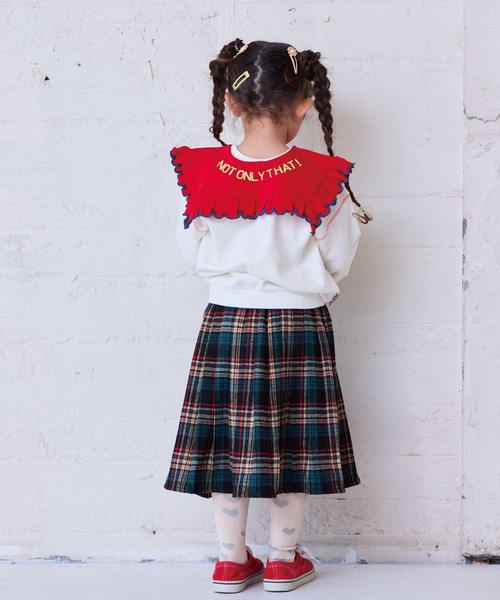 BIG FIELD（ビッグフィールド）の「ウラケスクエアカラー（付け襟・キッズ・チャコール/レッド・M/S）」の5枚目の写真