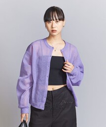 BEAUTY&YOUTH UNITED ARROWS | ナイロン ブライトシアー クルーネック カーディガン(カーディガン/ボレロ)