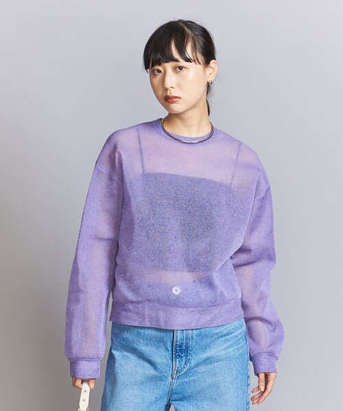 BEAUTY&YOUTH UNITED ARROWS（ビューティーアンドユースユナイテッドアローズ）の「ナイロン ブライトシアー クルーネック カーディガン（カーディガン/ボレロ・レディース・イエロー/ブラック/ライラック・FREE）」の13枚目の写真