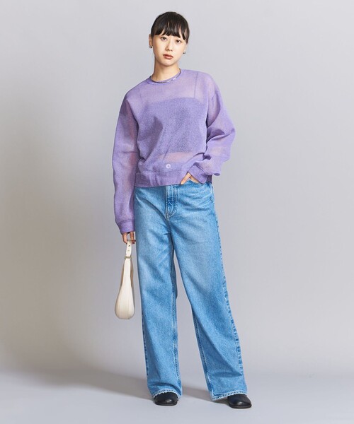 BEAUTY&YOUTH UNITED ARROWS（ビューティーアンドユースユナイテッドアローズ）の「ナイロン ブライトシアー クルーネック カーディガン（カーディガン/ボレロ・レディース・イエロー/ブラック/ライラック・FREE）」の15枚目の写真