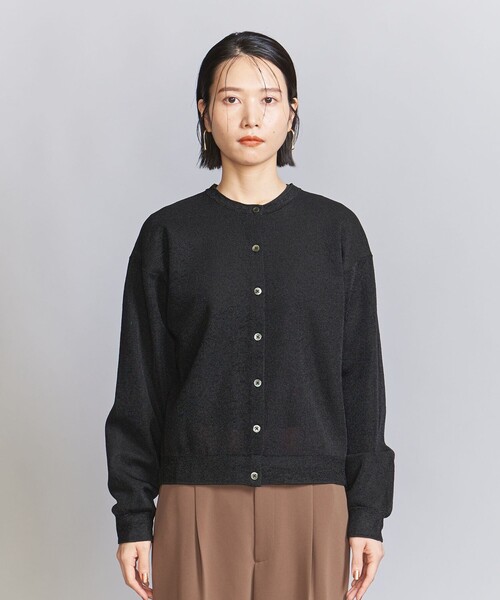 BEAUTY&YOUTH UNITED ARROWS（ビューティーアンドユースユナイテッドアローズ）の「ナイロン ブライトシアー クルーネック カーディガン（カーディガン/ボレロ・レディース・イエロー/ブラック/ライラック・FREE）」の16枚目の写真