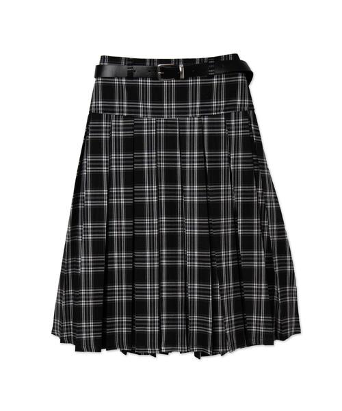 セール】WEGO/ベルト付プリーツミドルスカート（スカート