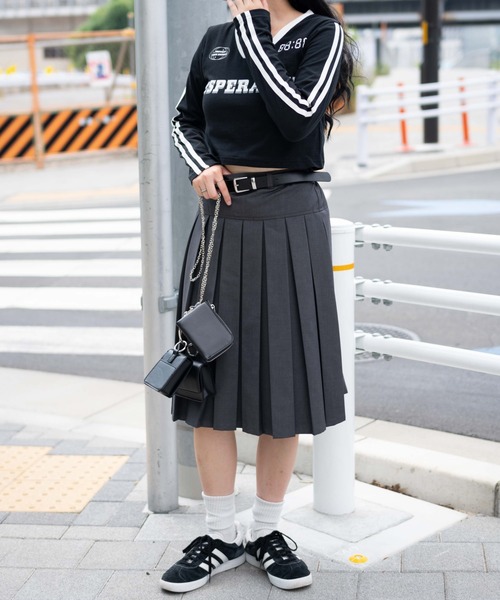 ベルト付プリーツミドルスカート｜WEGO（ウィゴー） – WEGO