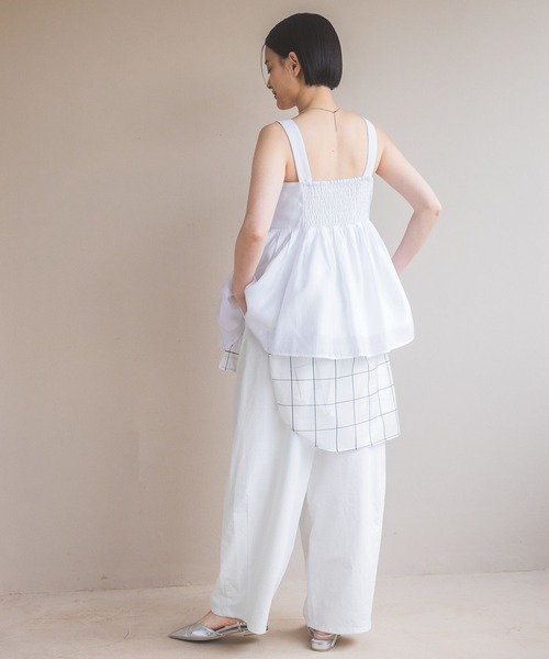 A part by（アパートバイ）の「シアーペプラムキャミ（シャツ/ブラウス・レディース・ブラック/アイボリー/ブラウン・FREE）」の18枚目の写真