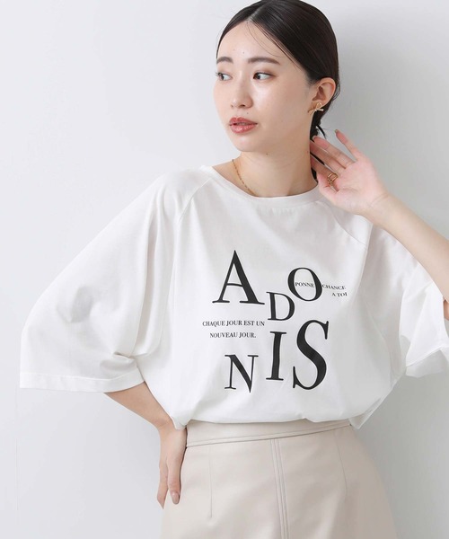 Gready Brilliant（グレディブリリアン）の「ＡＤＯＮＩＳラグラン７分カットソー（Tシャツ/カットソー・レディース・チャコールグレー/オフホワイト/グレイッシュベージュ・38）」の2枚目の写真