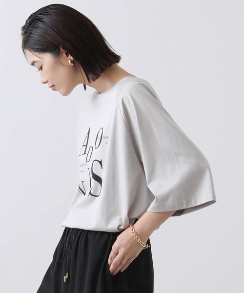 Gready Brilliant（グレディブリリアン）の「ＡＤＯＮＩＳラグラン７分カットソー（Tシャツ/カットソー・レディース・チャコールグレー/オフホワイト/グレイッシュベージュ・38）」の22枚目の写真