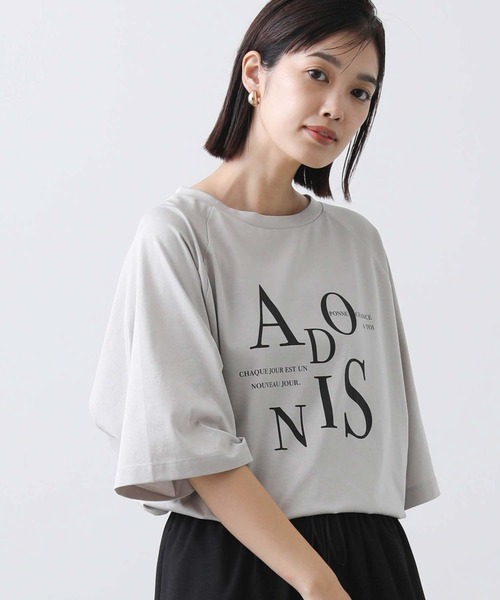 Gready Brilliant（グレディブリリアン）の「ＡＤＯＮＩＳラグラン７分カットソー（Tシャツ/カットソー・レディース・チャコールグレー/オフホワイト/グレイッシュベージュ・38）」の12枚目の写真