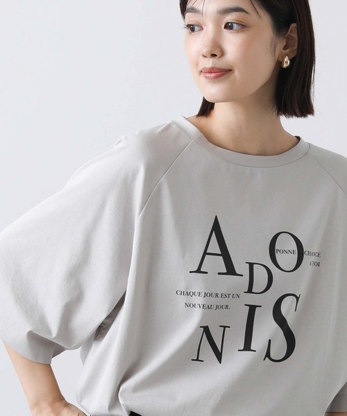 Gready Brilliant（グレディブリリアン）の「ＡＤＯＮＩＳラグラン７分カットソー（Tシャツ/カットソー・レディース・チャコールグレー/オフホワイト/グレイッシュベージュ・38）」の13枚目の写真
