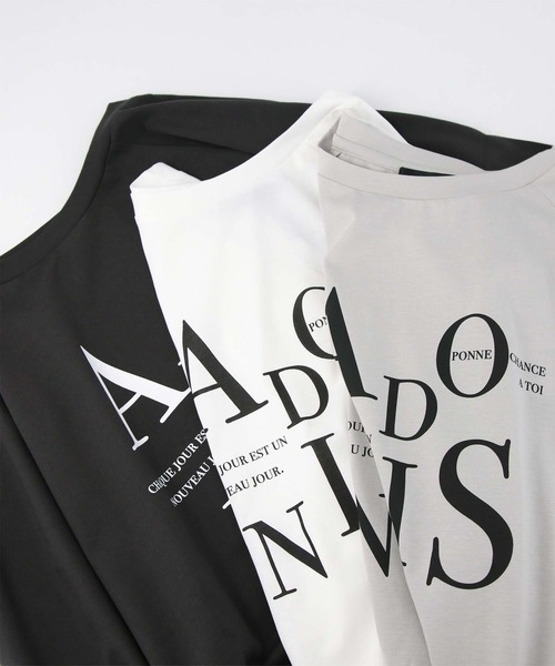 Gready Brilliant（グレディブリリアン）の「ＡＤＯＮＩＳラグラン７分カットソー（Tシャツ/カットソー・レディース・チャコールグレー/オフホワイト/グレイッシュベージュ・38）」の10枚目の写真