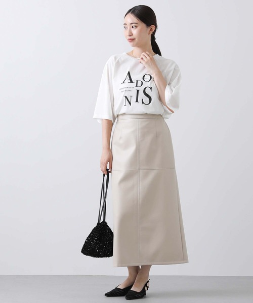 Gready Brilliant（グレディブリリアン）の「ＡＤＯＮＩＳラグラン７分カットソー（Tシャツ/カットソー・レディース・チャコールグレー/オフホワイト/グレイッシュベージュ・38）」の7枚目の写真