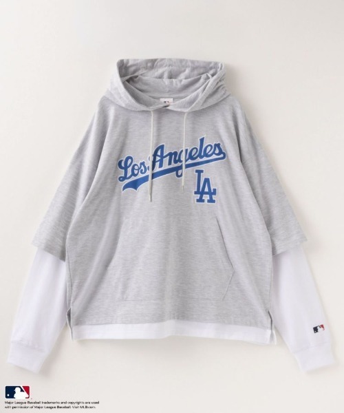 フェイクレイヤード ベロアパーカー セール】MLBフェイクレイヤードTパーカー（パーカー）｜MLB