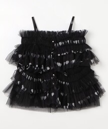 VIVIANO（ヴィヴィアーノ）の「VIVIANO/ヴィヴィアーノ Tulle Cami Top / VS-AW24-TU04 / ハートチュールキャミソール（キャミソール）」