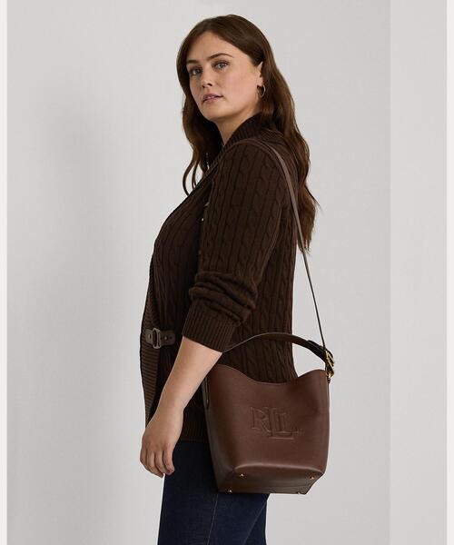 Lauren Ralph Lauren レザー ミディアム Witley バケット バッグ セール】 レザー ミディアム Witley バケット バッグ